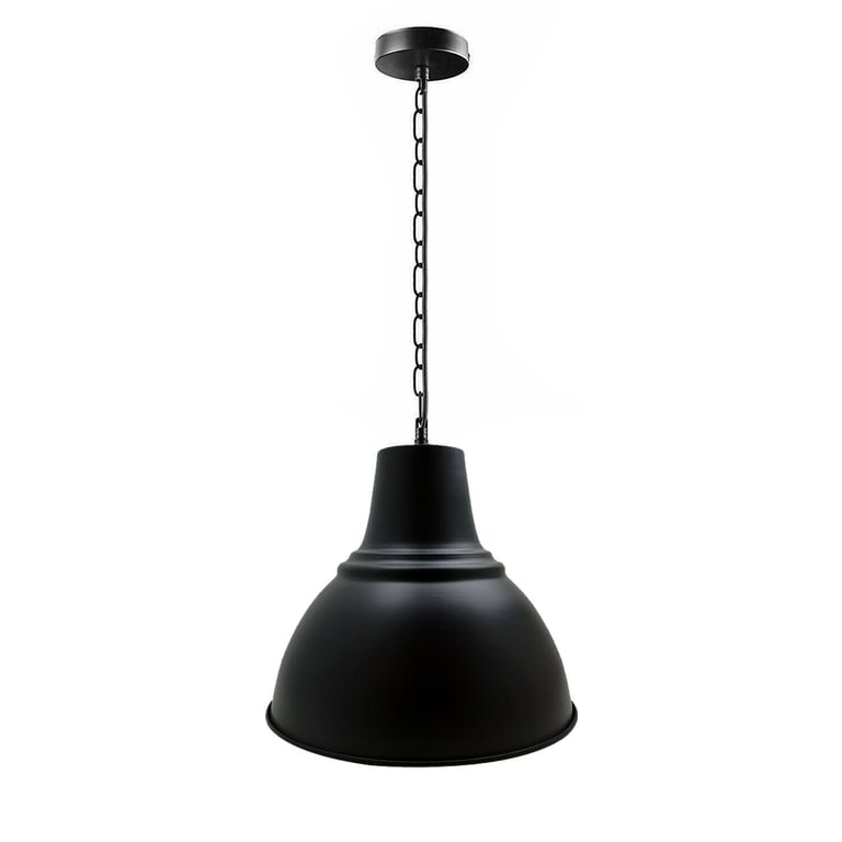 Modern Industrial Pendant Light with Free Bulbs - Retro Metal Lampshade Ceiling Fixture