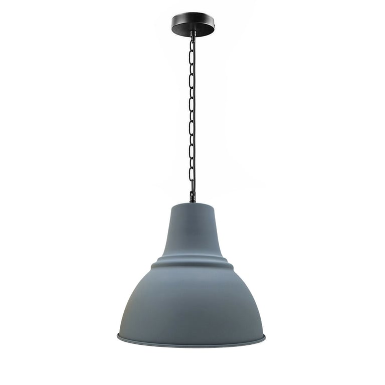 Modern Industrial Pendant Light with Retro Style Metal Shade and FREE Bulb - Perfect for Kitchen, Bar, or Living Room Lighting