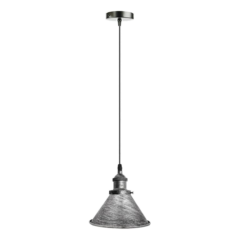 Industrial Vintage Retro Loft Metal Ceiling Pendant Lamp E27 Holder - Sturdy Iron Design with Brushed Brass Accents