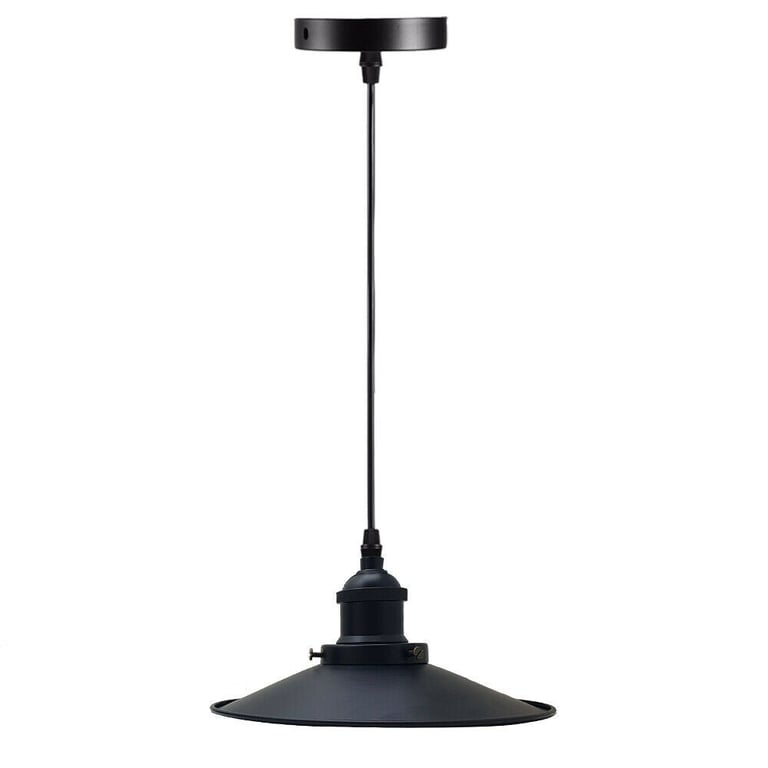 Vintage Industrial Metal Pendant Light - Retro Hanging Ceiling Fixture with Brushed Brass Finish