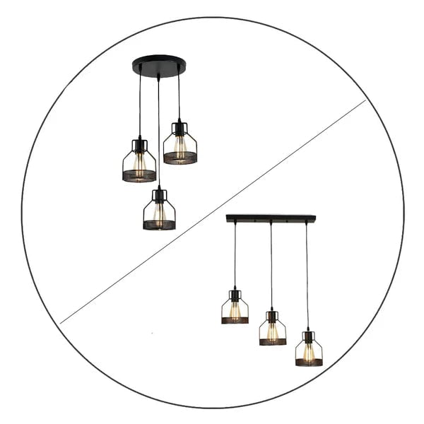 3 Way Cluster Lighting Pendant Chandelier - Modern Home Decor & Hospitality Lighting Solution