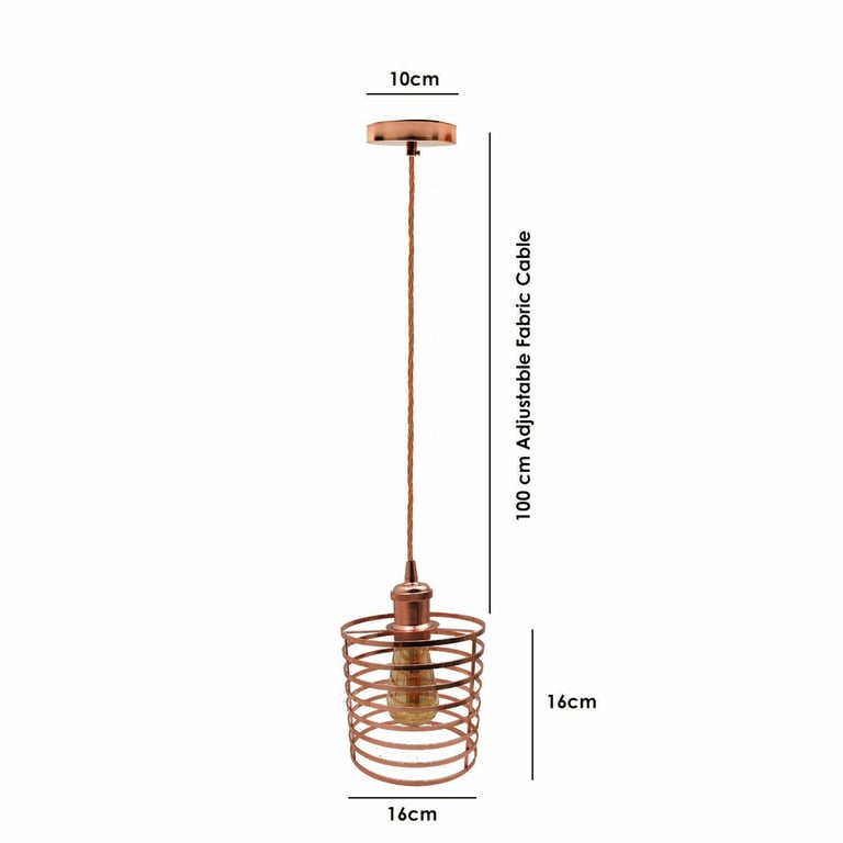 Modern Chandelier Rose Gold Pendant Light - E27 Bulb Compatible Home Decor Lighting