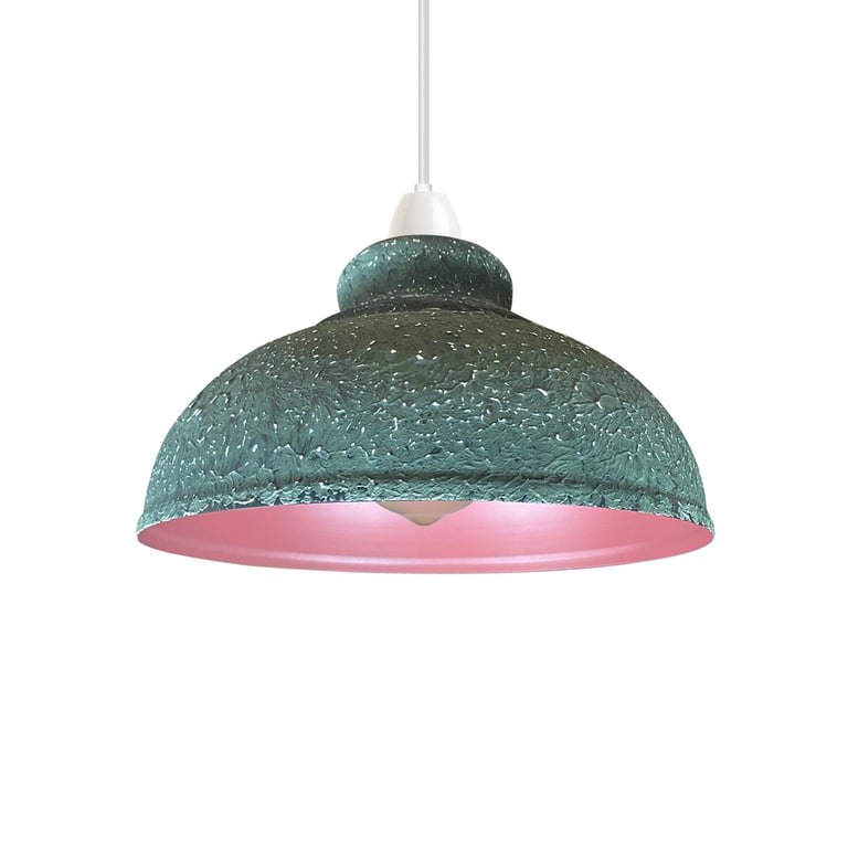 Vintage Industrial Metal Ceiling Lamp Shade with E27 Bulb Compatibility - Warm Retro Loft Lighting