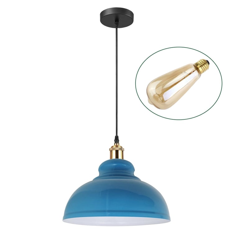 Retro Pendant Light Shade - Vintage Industrial Modern Ceiling Lighting Home Decor E27 Lamp Base