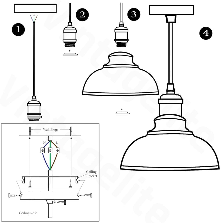 Retro Pendant Light Shade - Modern Industrial Ceiling Lighting for Loft, Restaurant, and Kitchen Island
