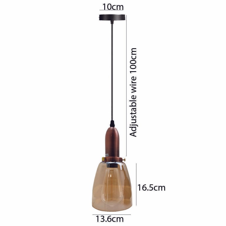 Retro 3 Head Ceiling Light E27 Base Pendant Lamp - Warm Home Decor Lighting Solution
