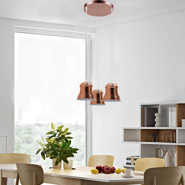 Vintage Industrial 3 Head E27 Modern Ceiling Pendant Light with Warm Romantic Atmosphere