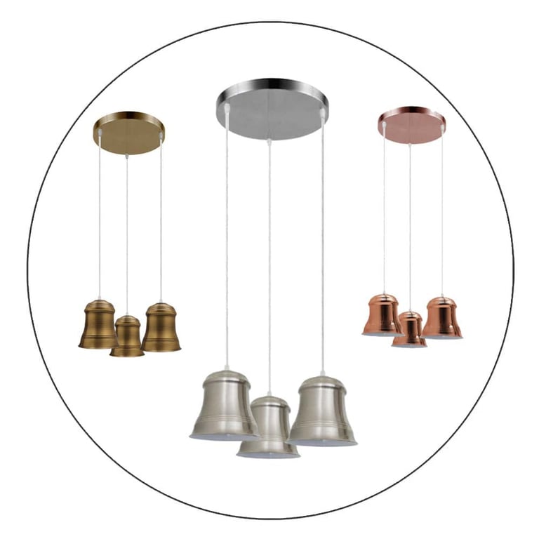 Vintage Industrial 3 Head E27 Modern Ceiling Pendant Light with Warm Romantic Atmosphere