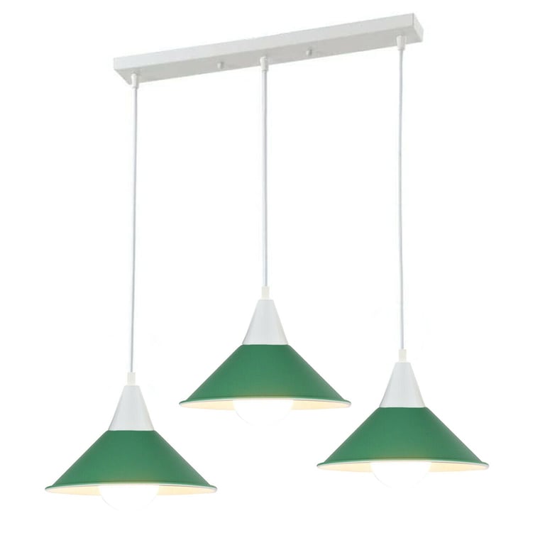 Modern 3 Head Chandelier E27 Lamp Base Ceiling Pendant Light Shade Home Decor