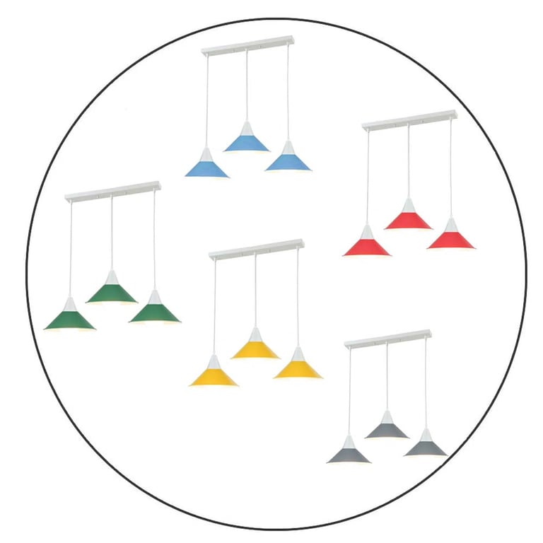 Modern 3 Head Chandelier Ceiling Pendant Light Shade with E27 Lamp Base