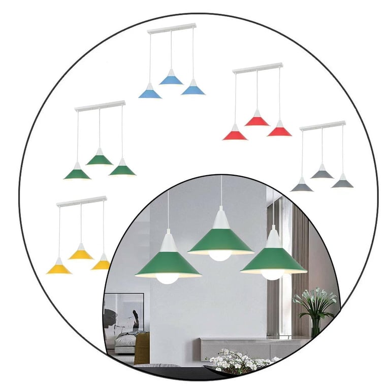 Modern 3 Head Chandelier Ceiling Pendant Light Shade with E27 Lamp Base