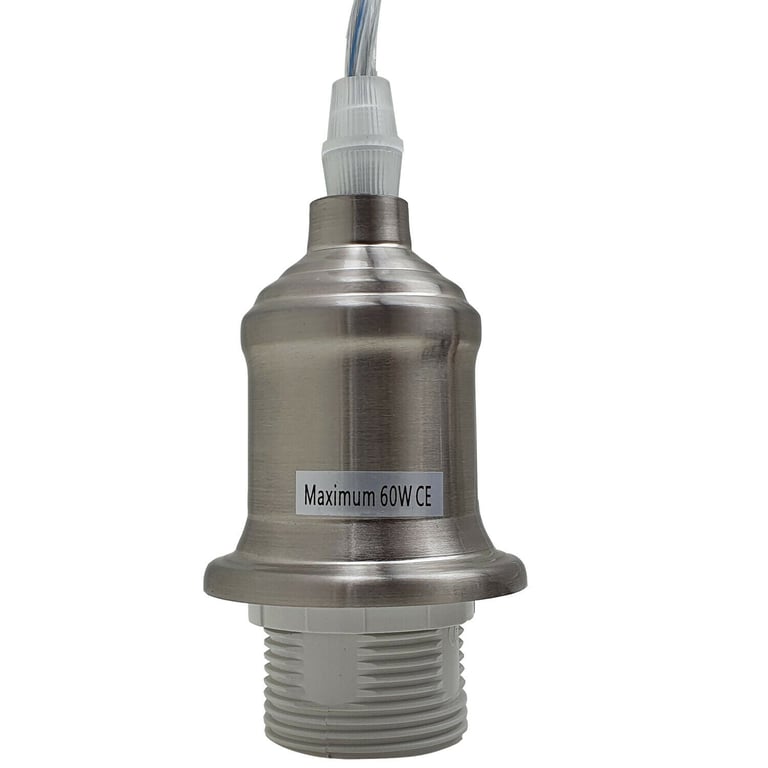 Vintage Pendant Light E27 Bulb Holder - Industrial Ceiling Rose Lamp Fitting