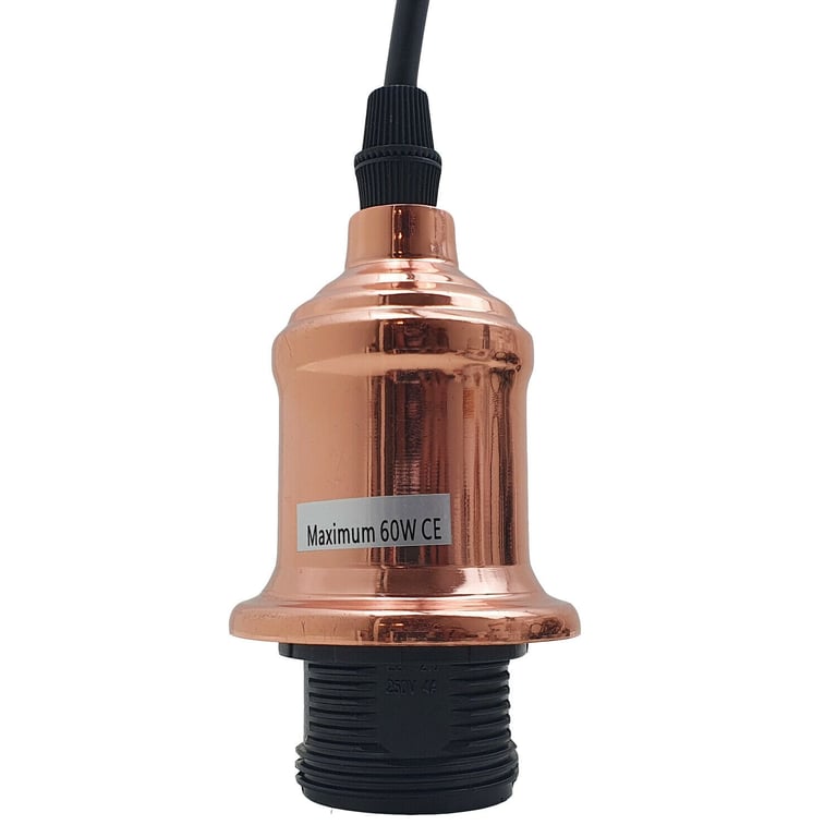 Vintage Pendant Light E27 Bulb Holder - Industrial Ceiling Rose Lamp Fitting