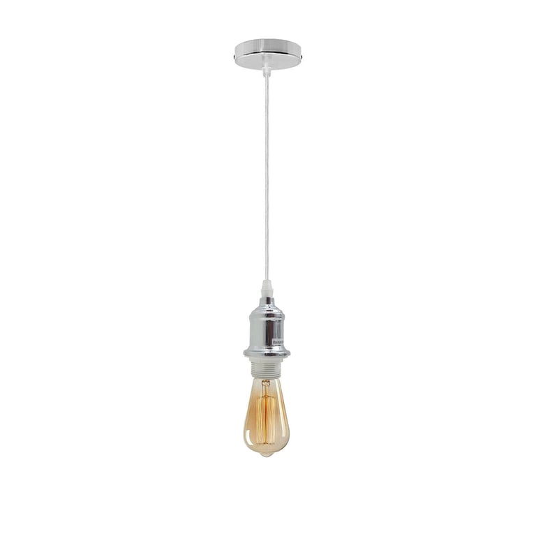 Vintage Pendant Light E27 Bulb Holder - Industrial Ceiling Rose Lamp Fitting