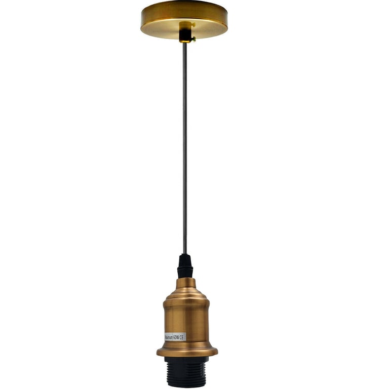 Vintage Pendant Light E27 Bulb Holder - Industrial Ceiling Rose Lamp Fitting