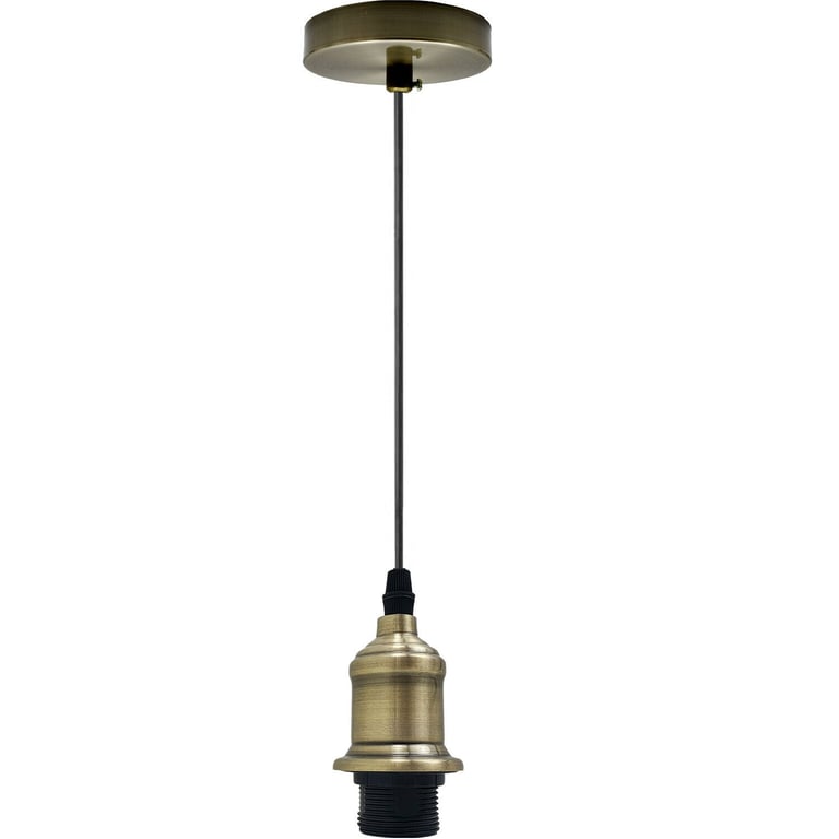 Vintage Pendant Light E27 Bulb Holder - Industrial Ceiling Rose Lamp Fitting