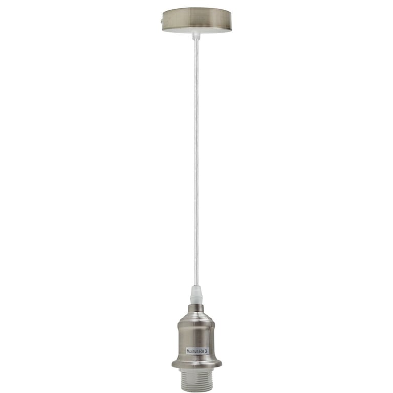 Vintage Pendant Light E27 Bulb Holder - Industrial Ceiling Rose Lamp Fitting
