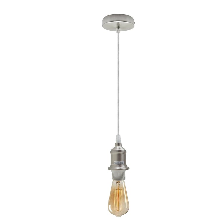 Vintage Industrial Pendant Light Fitting E27 Bulb Holder 110-240V Rustic Design