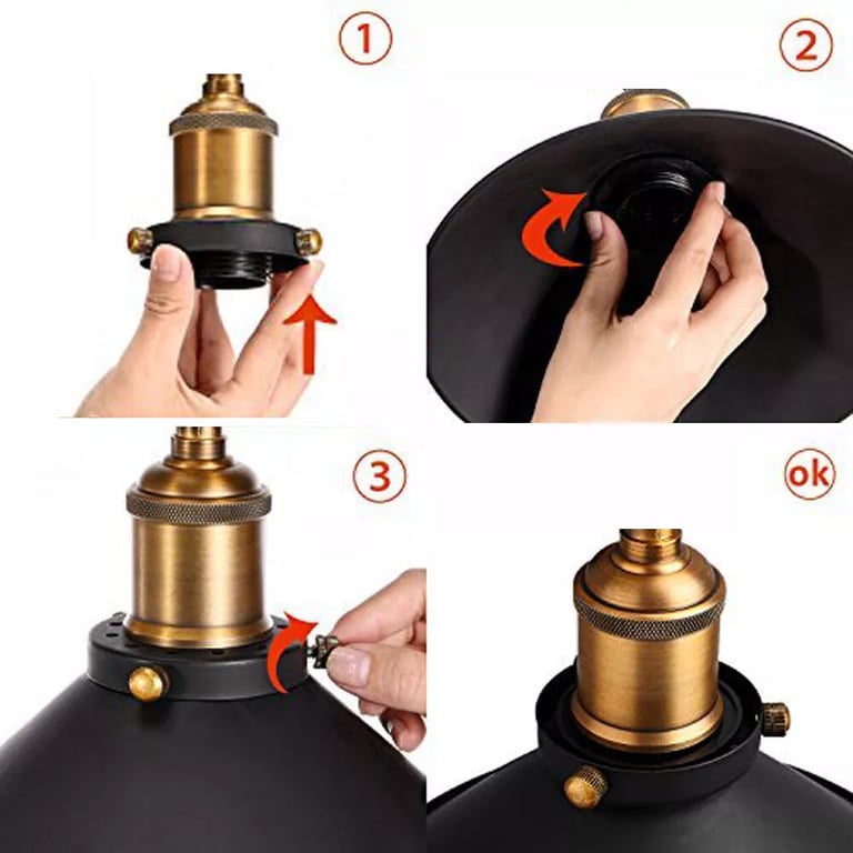 Vintage Industrial Pendant Light E27 Bulb Holder Home Decor Lighting