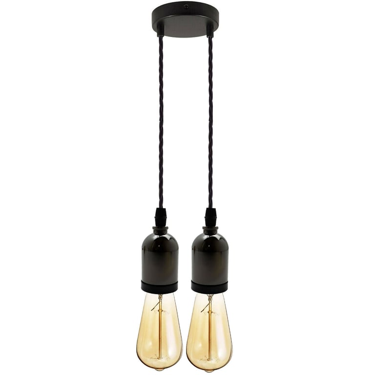 E27 Cluster Ceiling Rose Pendant Light - Modern Industrial Styled Lighting Fixture