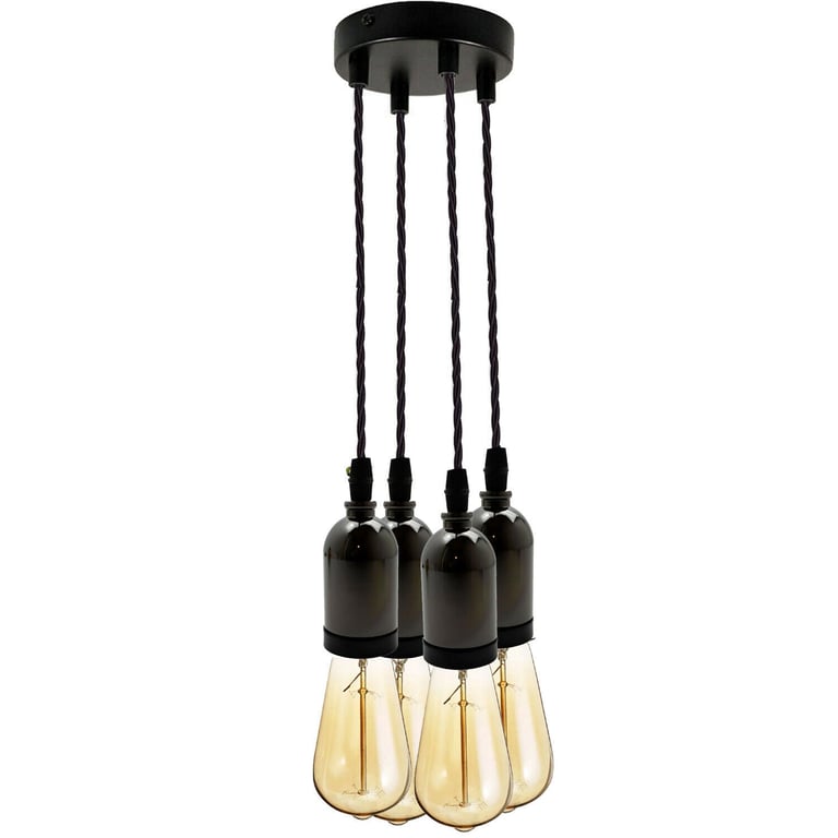 Modern E27 Cluster Ceiling Rose Pendant Light Fixture
