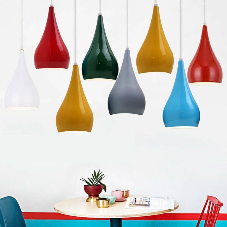 Vintage Teardrop Adjustable E27 Pendant Lighting - Retro Home Decor Light Fixture