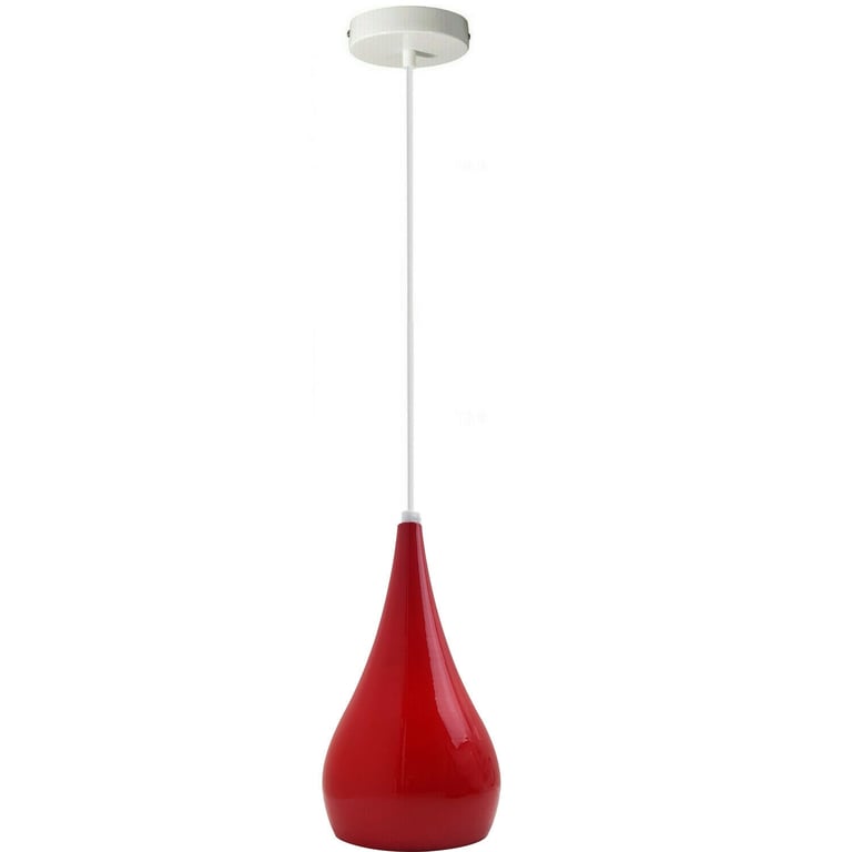 Vintage Teardrop Adjustable E27 Pendant Lighting - Retro Style Home Decor Metal Lamp