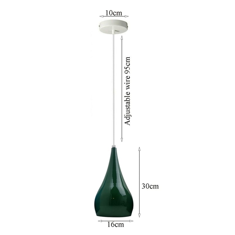 Vintage Teardrop Adjustable E27 Pendant Lighting with Retro Style Design and Adjustable Hanging Hook