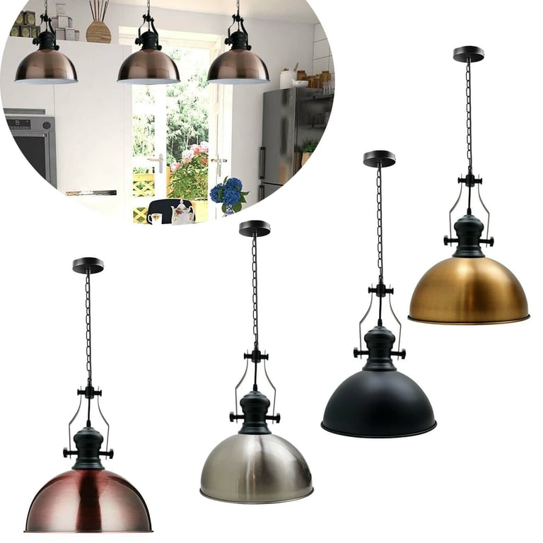 Industrial Vintage Style Metal Pendant Light Fixture
