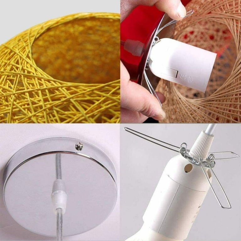 Modern Wicker Rattan Lampshade E27 Ceiling Pendant Light Decoration