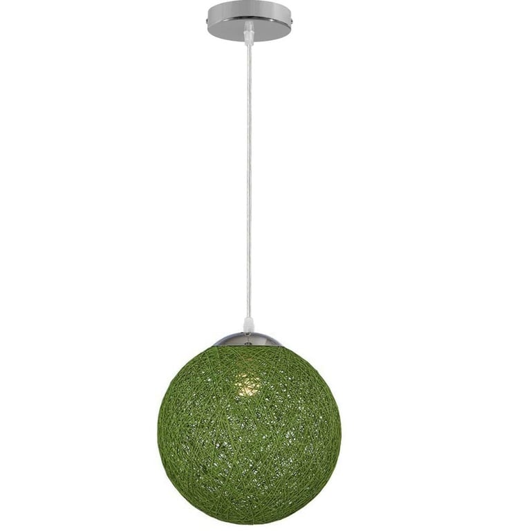 Modern Wicker Rattan Lampshade E27 Ceiling Pendant Light Decoration