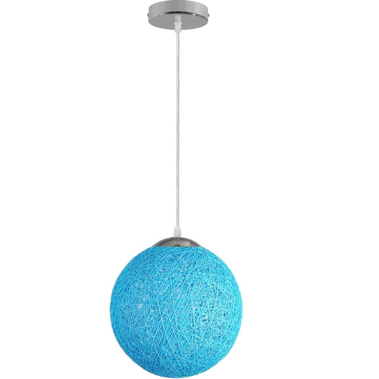 Modern Wicker Rattan Lampshade E27 Ceiling Pendant Light Decoration