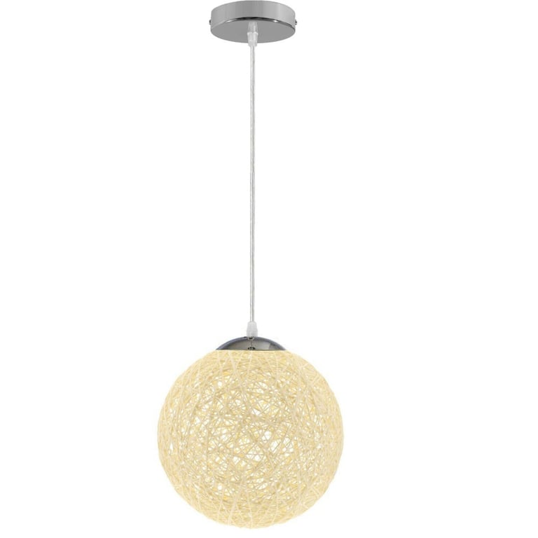 Modern Wicker Rattan Lampshade E27 Ceiling Pendant Light Decoration