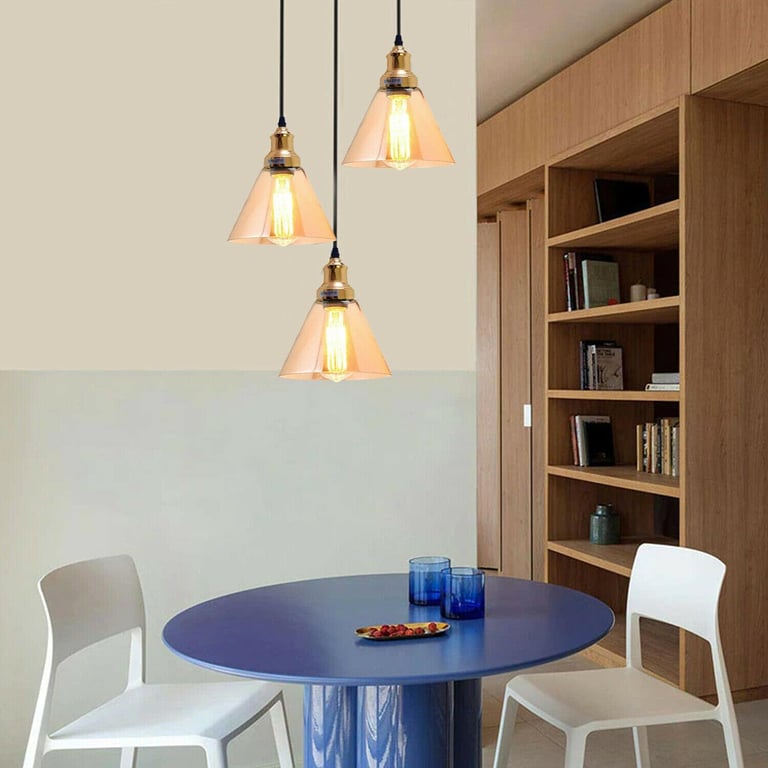 Glass Ceiling Pendant 3 Lights - Elegant Decorative Lighting Fixture