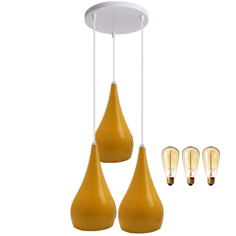 3 Head Cluster Pendant Light - Modern Metal Ceiling Fixture for Home Decor