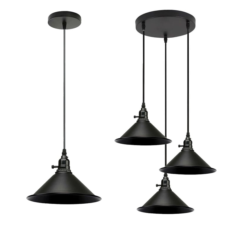 Vintage Industrial 3-Way Cluster Pendant Light - Warm Romantic Home Decor Lighting