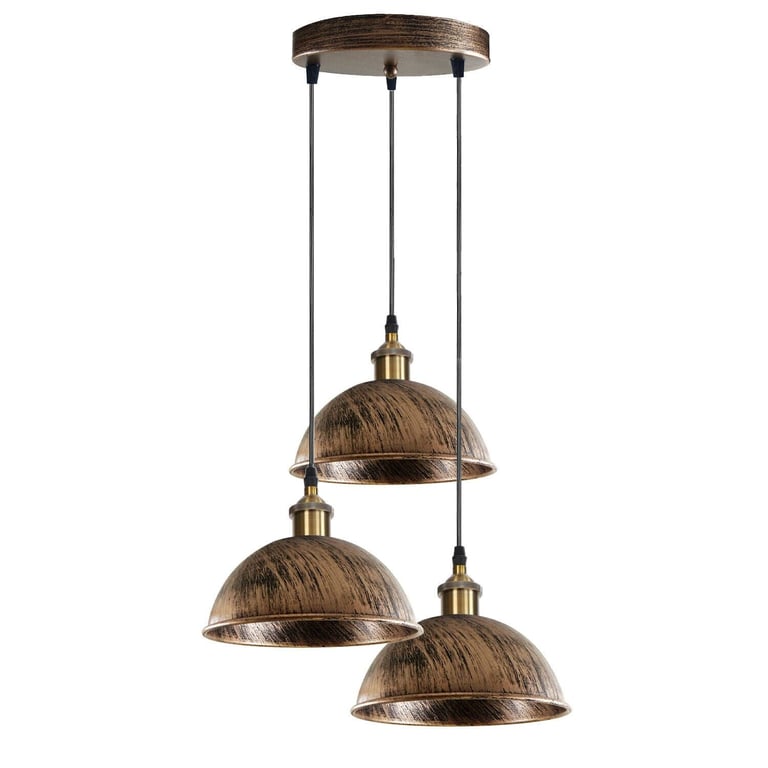 Dome Shape Hanging Light - Warm Ambiance Above Kitchen Island Lighting