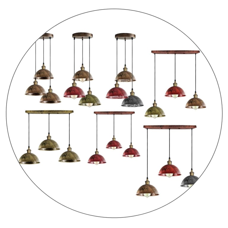 Dome Shape Hanging Light - Warm Ambiance Above Kitchen Island Lighting