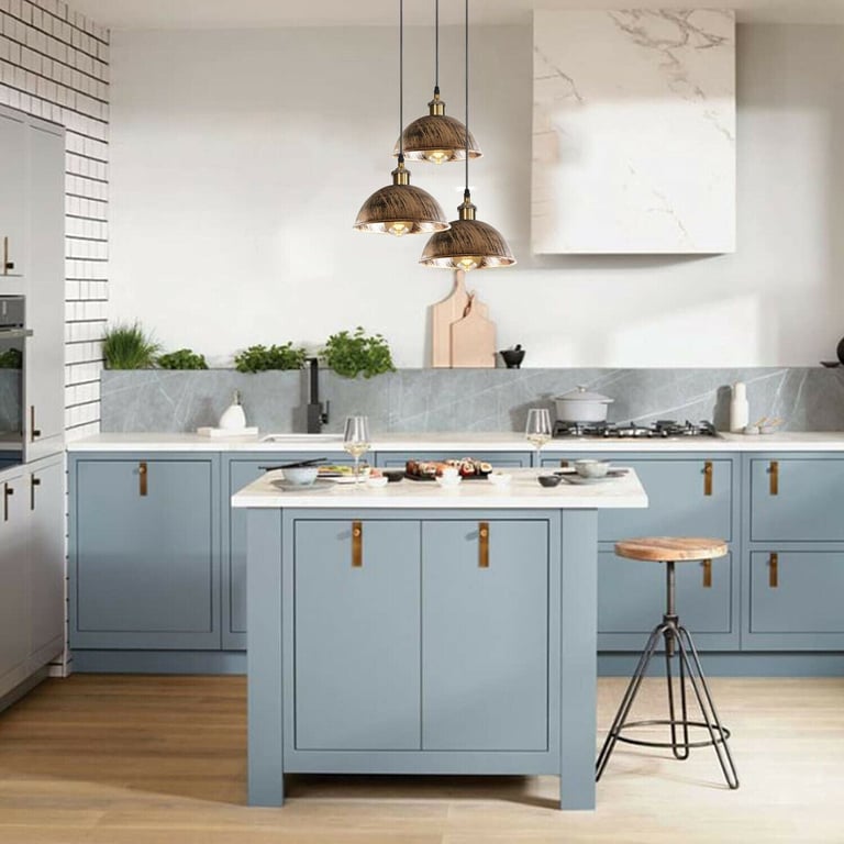 Dome Shape Hanging Light - Warm Ambiance Above Kitchen Island Lighting