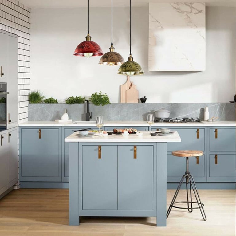 Dome Shape Hanging Light - Warm Ambiance Above Kitchen Island Lighting
