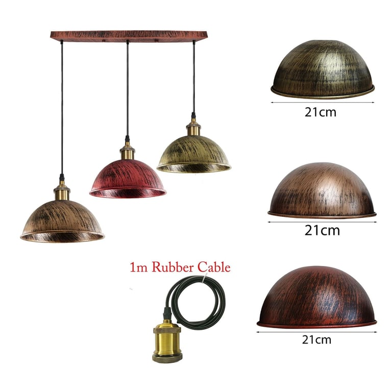 Dome Shape Hanging Light - Warm Ambiance Above Kitchen Island Lighting