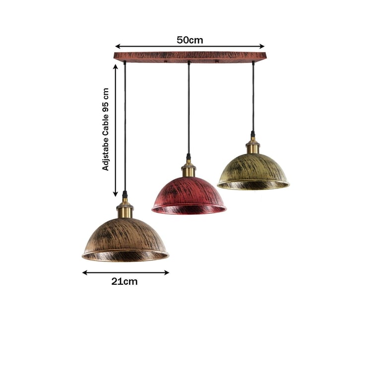Dome Shape Hanging Light - Warm Ambiance Above Kitchen Island Lighting