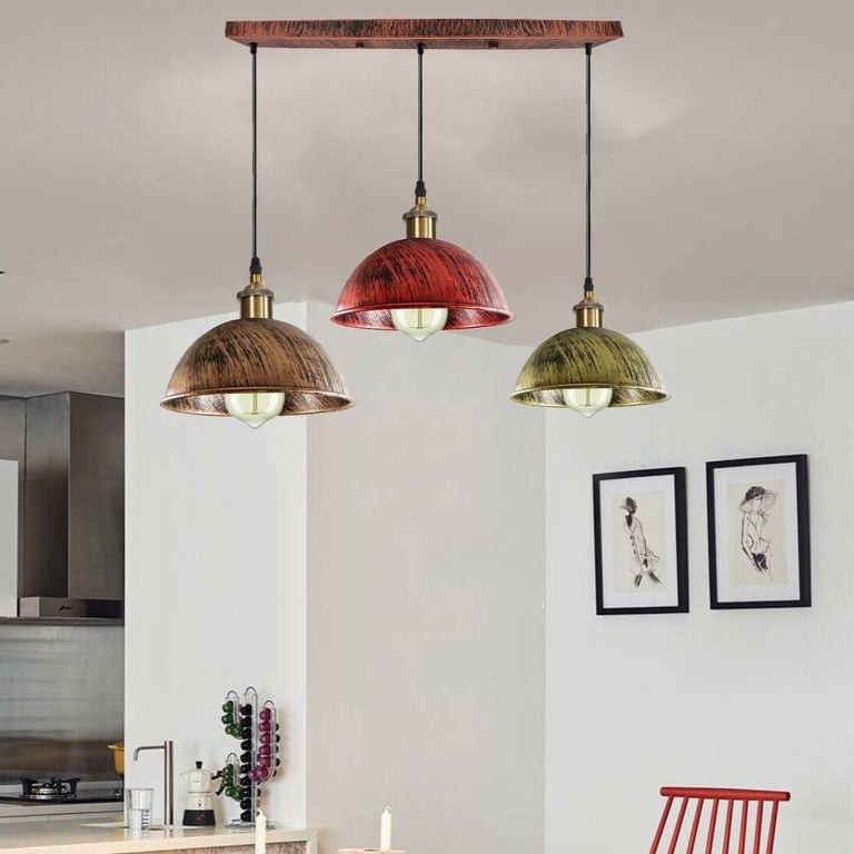 Dome Shape Hanging Light - Warm Atmosphere Home Decor Lighting for Kitchen Island E27 Base