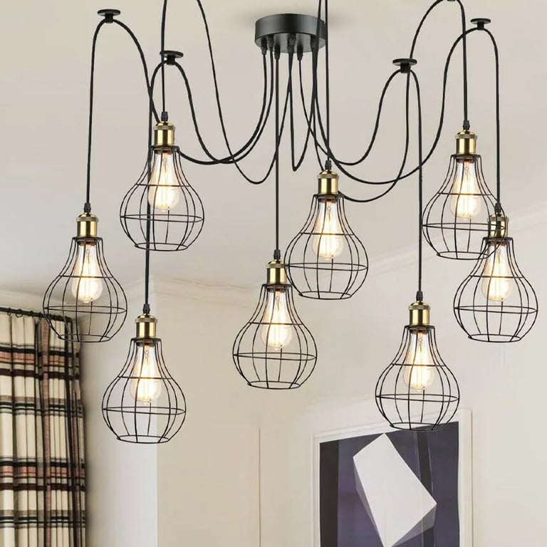 Waterproof Indoor/Outdoor Pendant Lights - E27 60W Holder with 2m PVC Cable