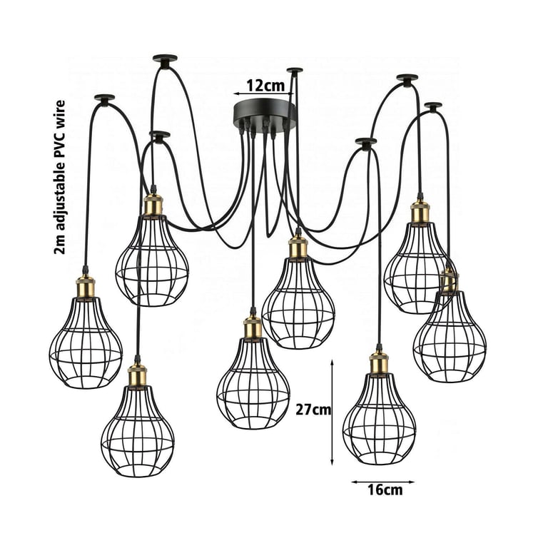 Waterproof Indoor Pendant Lights - IP65 Rated, E27 Bulb Compatible, 110-240v Voltage