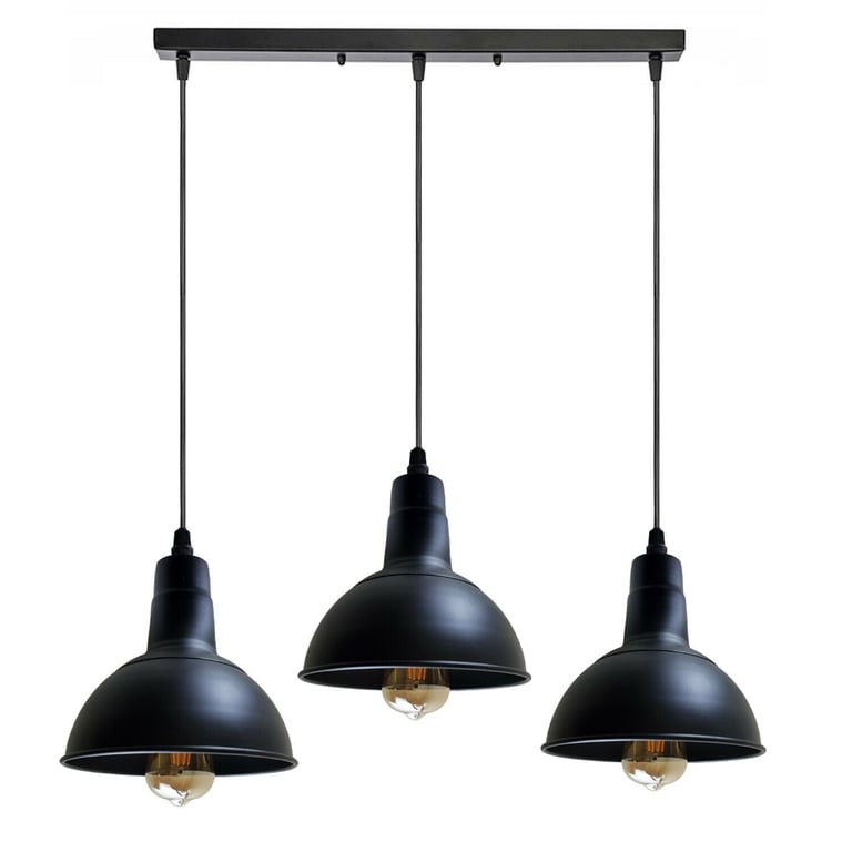 Retro Industrial Chandelier Ceiling Pendant Light - Vintage Metal Edison Style Bulb