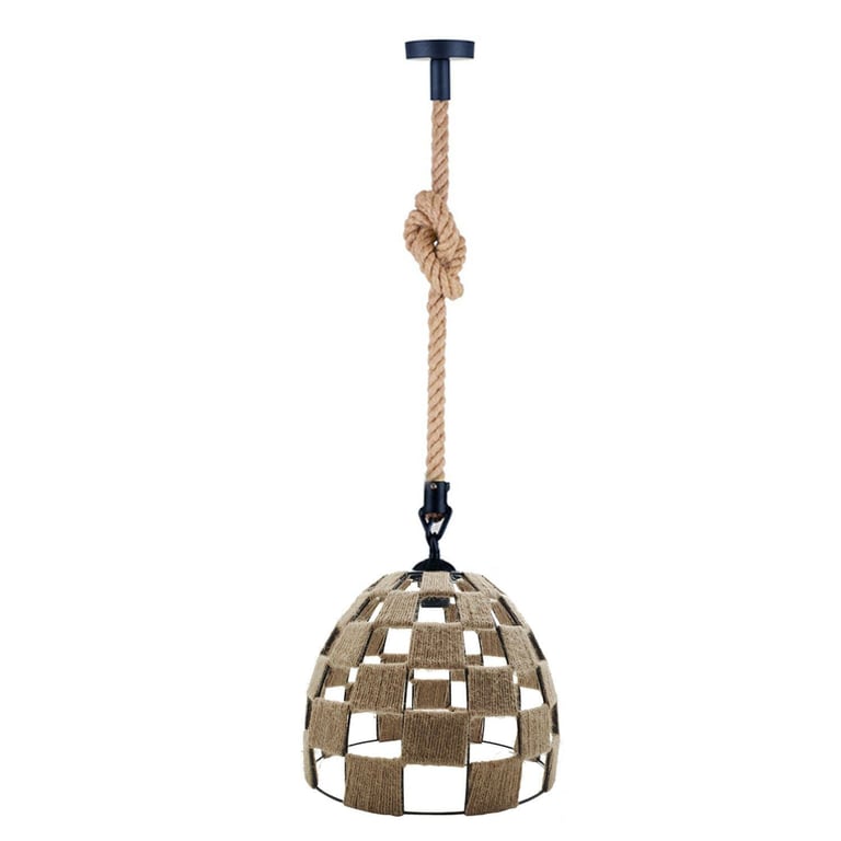 Industrial Hemp Rope 2-Core Pendant Light - Modern Dimmable Design