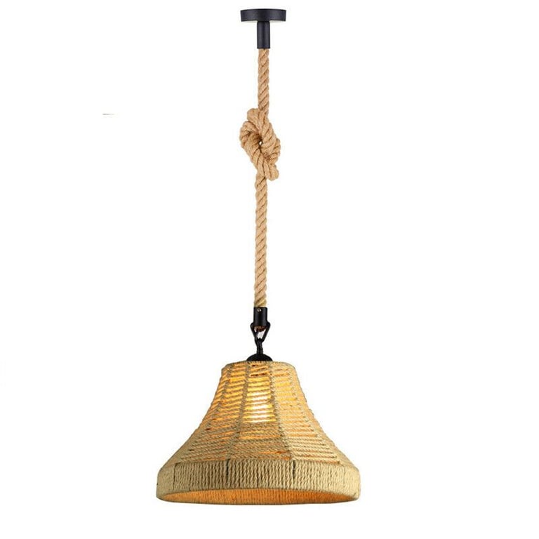 Industrial Hemp Rope 2-Core Pendant Light - Modern Dimmable Design