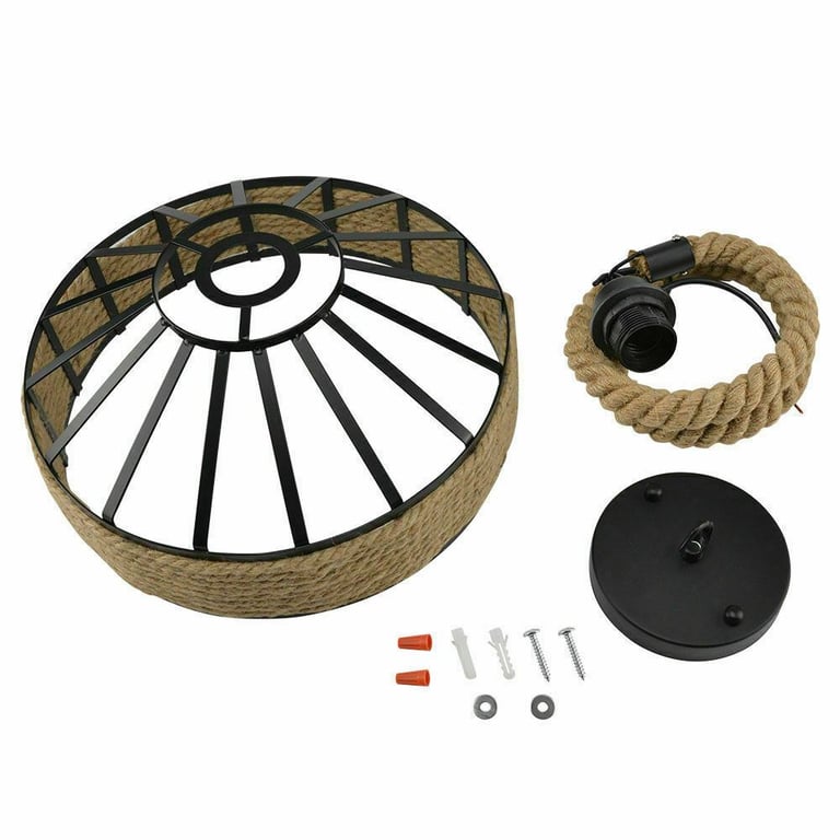 Industrial Hemp Rope 2-Core Pendant Light - Modern Dimmable Design