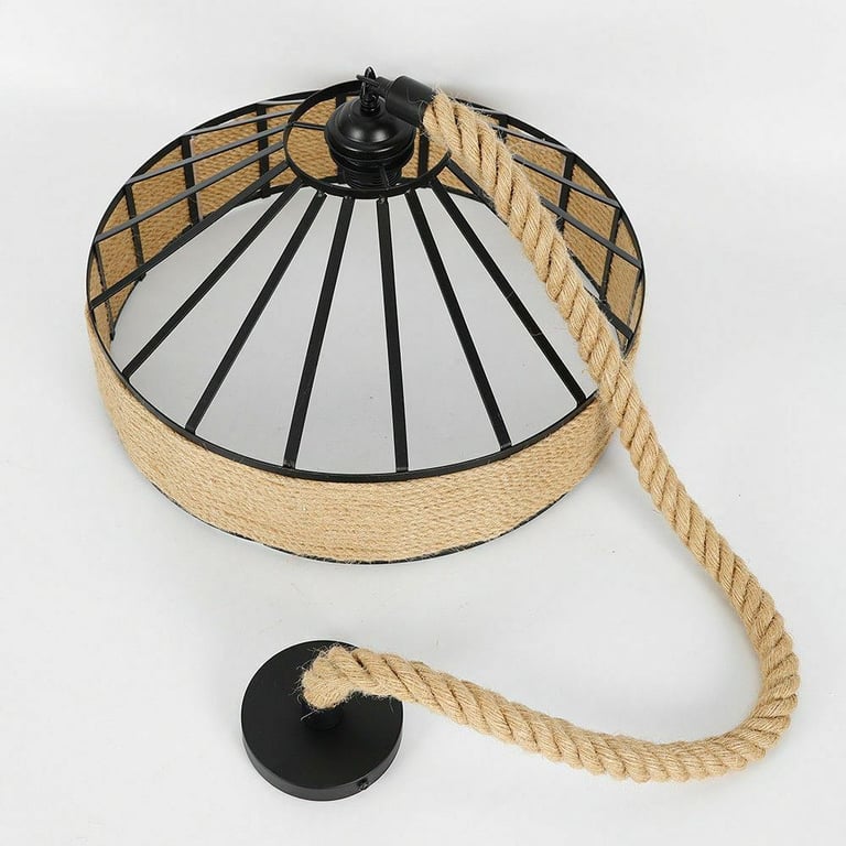 Industrial Hemp Rope 2-Core Pendant Light - Modern Dimmable Design